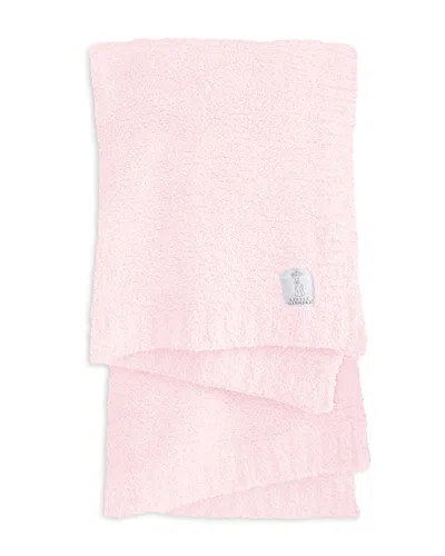Little Giraffe Plush Chenille Blanket - Baby In Pink