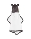 Little Giraffe Unisex Luxe Hooded Towel - Baby In Charcoal