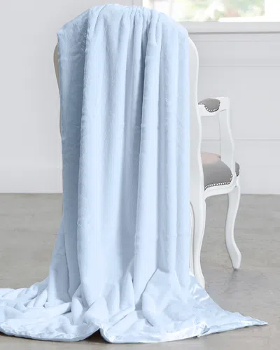 Little Giraffe Unisex Luxe Throw In Blue
