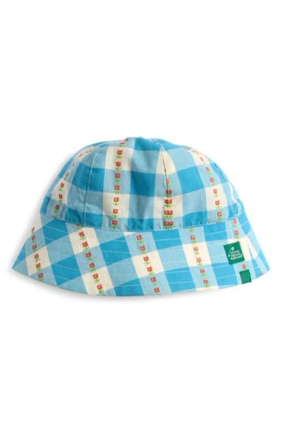 Little Green Radicals Babies'  Kids' Blue Floral Organic Cotton Bucket Hat