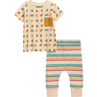 Little Green Radicals Babies'  Kids' Rainbow T-shirt & Pants Set In Multi
