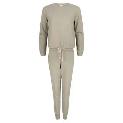 Little Indians Organic Cotton Pajamas In Abbey Stone In Multi