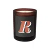 Little Karma Co. Ltd Black Initial R Candle - Luna Refillable Large Alphabet Candle In Black