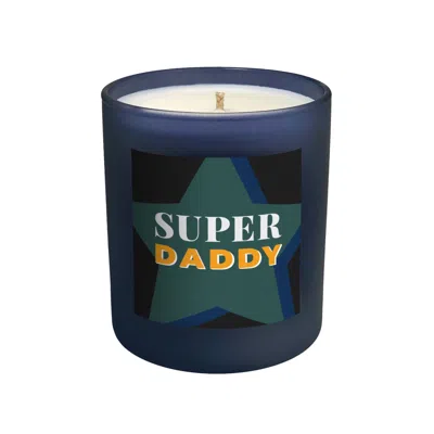Little Karma Co. Ltd Blue / Green / Black Super Daddy Gift - Kefi Midi Refillable Candle In Multi
