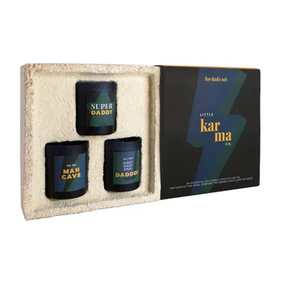 Little Karma Co. Ltd Green / Blue / Black For Dads Candle Set - Gift For Dad In Multi