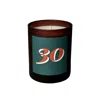 Little Karma Co. Ltd Green Number Candle 30 - Kefi Refillable Midi Milestone Candle In Green