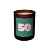 Little Karma Co. Ltd Green Number Candle 50 - Juniper Refillable Midi Milestone Candle In Green