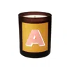 Little Karma Co. Ltd Orange Initial A Candle - Nom Refillable Large Alphabet Candle In Multi