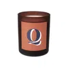Little Karma Co. Ltd Orange Initial Q Candle - Luna Refillable Large Alphabet Candle In Multi