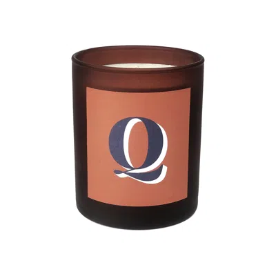 Little Karma Co. Ltd Orange Initial Q Candle - Luna Refillable Large Alphabet Candle In Multi