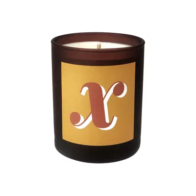 Little Karma Co. Ltd Orange Initial X Candle - Nom Refillable Large Alphabet Candle In Multi