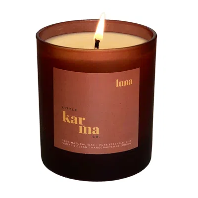 Little Karma Co. Ltd Orange Luna - Calming Lavender + Patchouli Refillable Large Candle In Multi