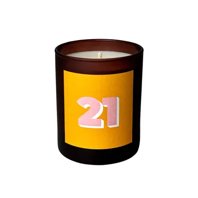 Little Karma Co. Ltd Orange Number Candle 21 - Nom Refillable Midi Milestone Candle