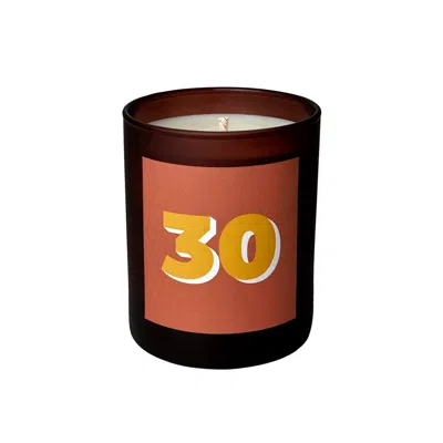 Little Karma Co. Ltd Orange Number Candle 30 - Luna Refillable Midi Milestone Candle