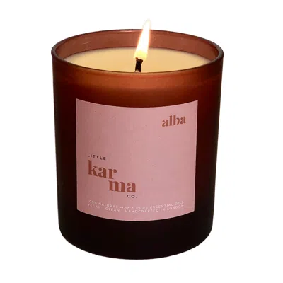 Little Karma Co. Ltd Pink Alba - Balancing Bergamot + Rose Geranium Refillable Large Candle