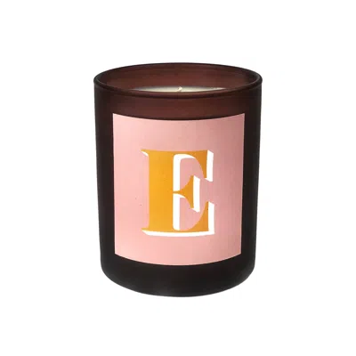 Little Karma Co. Ltd Pink Initial E Candle - Alba Refillable Large Alphabet Candle In Multi