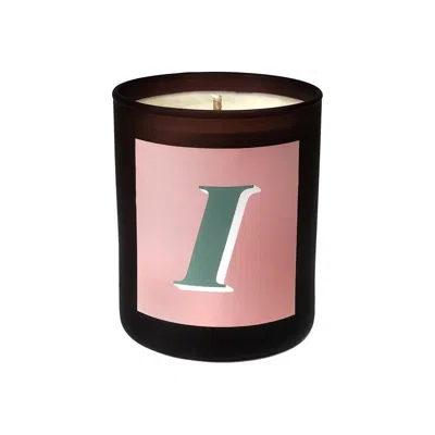 Little Karma Co. Ltd Pink Initial I Candle - Alba Refillable Large Alphabet Candle In Multi