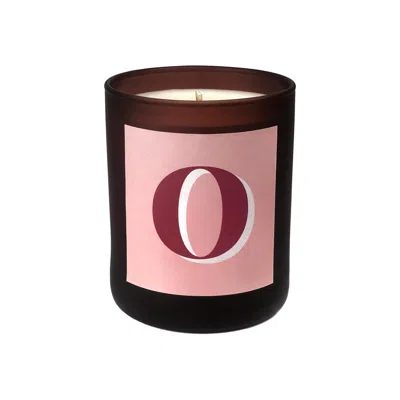 Little Karma Co. Ltd Pink Initial O Candle - Alba Refillable Large Alphabet Candle In Multi