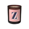 Little Karma Co. Ltd Pink Initial Z Candle - Alba Refillable Large Alphabet Candle In Multi