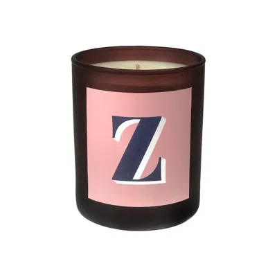 Little Karma Co. Ltd Pink Initial Z Candle - Alba Refillable Large Alphabet Candle In Multi
