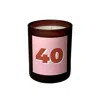 Little Karma Co. Ltd Pink Number Candle 40 - Alba Refillable Midi Milestone Candle In Pink