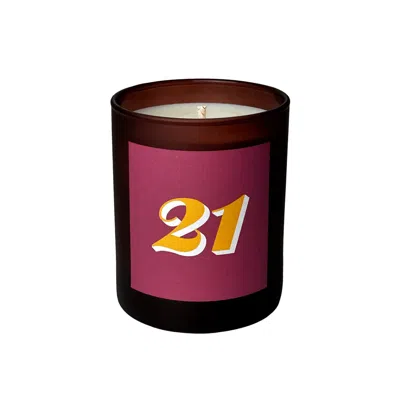 Little Karma Co. Ltd Red Number Candle 21 - Luna Refillable Midi Milestone Candle