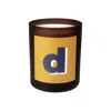 Little Karma Co. Ltd Yellow / Orange Initial D Candle - Nom Refillable Large Alphabet Candle In Multi