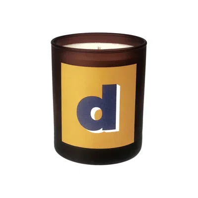 Little Karma Co. Ltd Yellow / Orange Initial D Candle - Nom Refillable Large Alphabet Candle In Multi