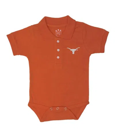 Little King Apparel Baby Boys And Girls Texas Orange Texas Longhorns Lit Polo Bodysuit