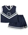 Little King Apparel Big Girls Navy Penn State Nittany Lions Two-piece Cheer Set In Black