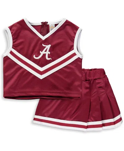 Little King Apparel Kids' Big Girls Crimson Alabama Crimson Tide Two-piece Cheer Set