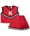 Little King Apparel Big Girls Scarlet Nebraska Huskers Two-piece Cheer Set In Scarlet