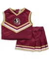 Little King Apparel Girls Toddler Garnet Florida State Seminoles Two-piece Cheer Set In Garnet