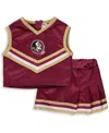 Little King Apparel Girls Toddler Garnet Florida State Seminoles Two-piece Cheer Set In Garnet
