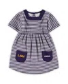 Little King Apparel Girls Toddler Purple Lsu Tigers Striped Dress With Pockets In Purple
