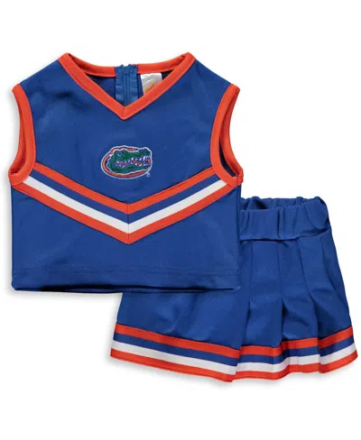 Little King Apparel Babies' Girls Toddler Royal Florida Gators Two-piece Cheer Set