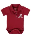 Little King Apparel Infant Boys And Girls Boys And Girls Crimson Alabama Crimson Tide Polo Shirt Bodysuit In Crimson