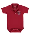 Little King Apparel Infant Boys And Girls Crimson Indiana Hoosiers Polo Shirt Bodysuit In Crimson