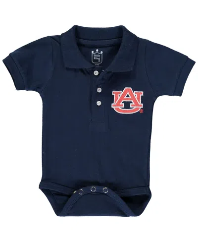Little King Apparel Babies' Infant Boys And Girls Navy Auburn Tigers Polo Bodysuit