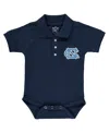Little King Apparel Infant Boys And Girls Navy North Carolina Tar Heels Polo Bodysuit In Navy