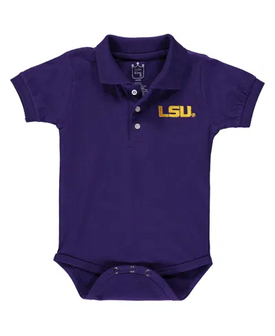 Little King Apparel Babies' Infant Boys And Girls Purple Lsu Tigers Polo Bodysuit