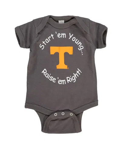 Little King Apparel Babies' Newborn And Infant Boys And Girls Charcoal Tennessee Volunteers Start 'em Young Bodysuit
