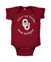 Little King Apparel Newborn And Infant Boys And Girls Crimson Oklahoma Sooners Start 'em Young Bodysuit In Crimson