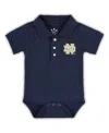 Little King Apparel Newborn And Infant Boys And Girls Navy Notre Dame Fighting Irish Lit Polo Bodysuit In Navy