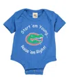Little King Apparel Newborn And Infant Boys And Girls Royal Florida Gators Start 'em Young Bodysuit In Royal
