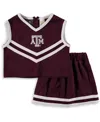 Little King Apparel Toddler Girls Maroon Texas A&m Aggies Two-piece Cheer Set In Maroon