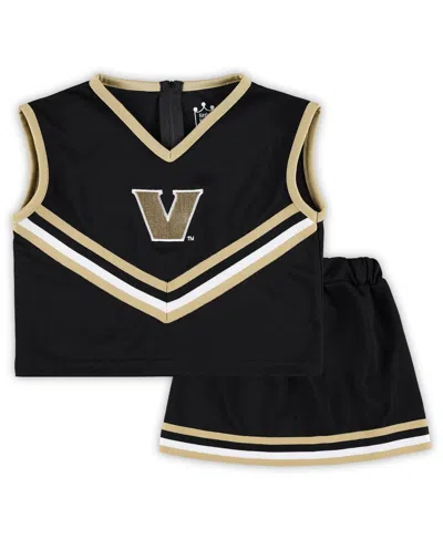 Little King Kids' Big Girls 2-piece Black Vanderbilt Commodores Cheer Set