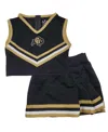 Little King Girls Toddler 2-piece Black Colorado Buffaloes Cheer Top Skirt Set In Black