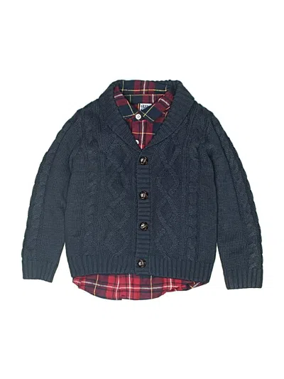 Pre-owned Little Lad Kids' Cardigan Sweater In Blue