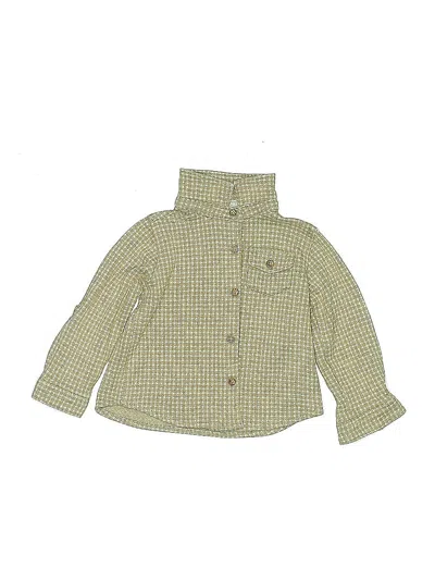 Pre-owned Little Lad Kids' Long Sleeve Button Down Shirt In Green
